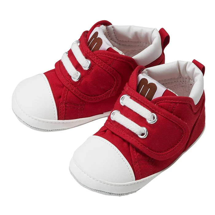 經典鞋帶造型步前鞋-紅