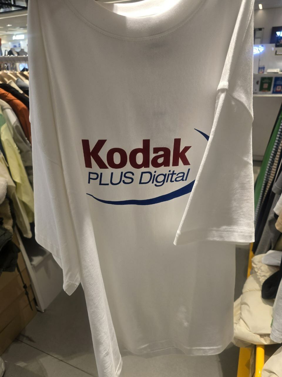 [S] KODAK STEREO SEMI OVERFIT SHORT SLEEVE T-SHIRT,WHITE, K3223LRS31-WHT (SKD12)