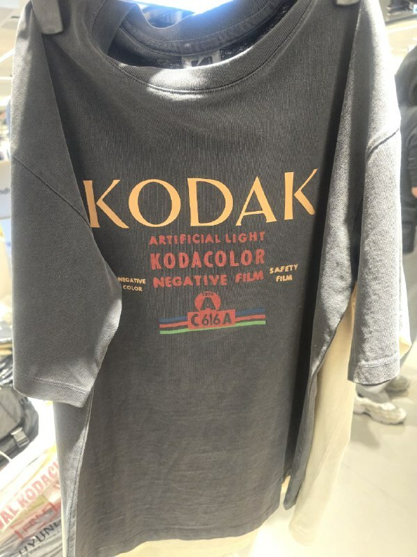 [S] KODAK PIGMENT DYING OVERFIT SHORT SLEEVE T-SHIRT,BLACK, K3223LRS38-BLK (SKD14)