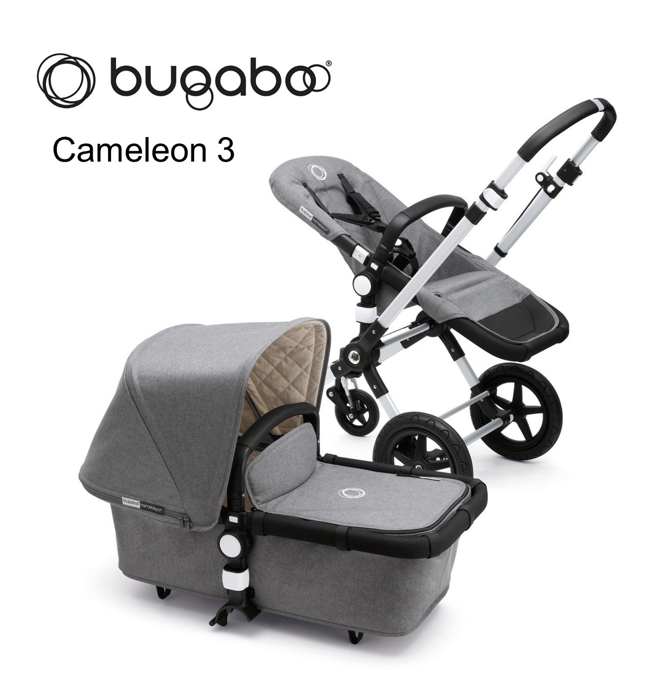 Kinderwagen Bugaboo Chamäleon 3 Classic sold Collection Grey Melange