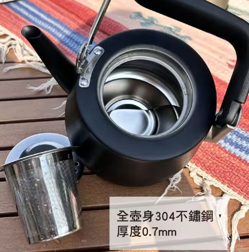 【SADOMAIN 仙德曼】正304 不鏽鋼露營泡茶壺 1.0L SS101 GK13