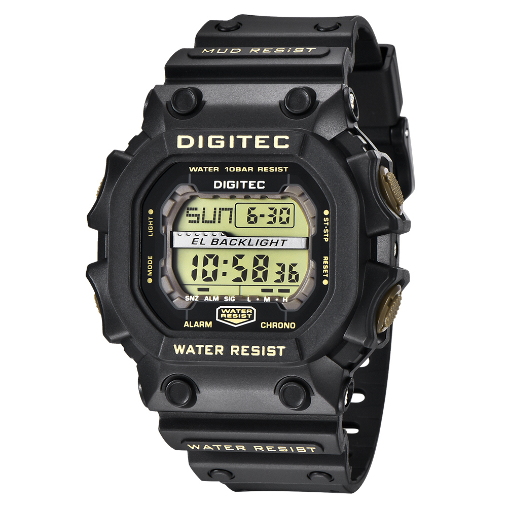 【DIGITEC 數碼科技】DG-5012T* 多功能 LED 矽膠 數位電子錶 手錶 -
