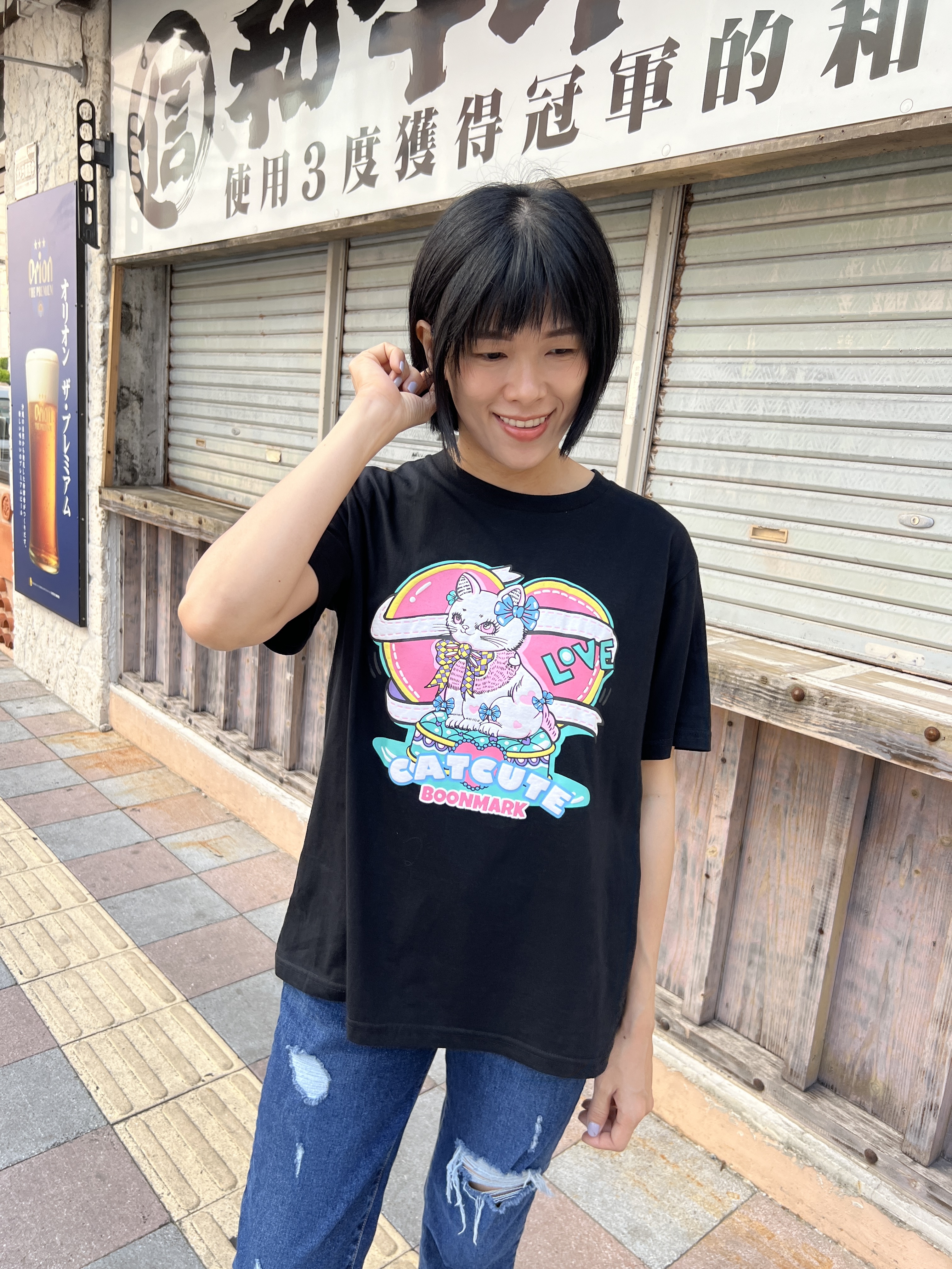 泰國可愛繽紛立體小貓造型T