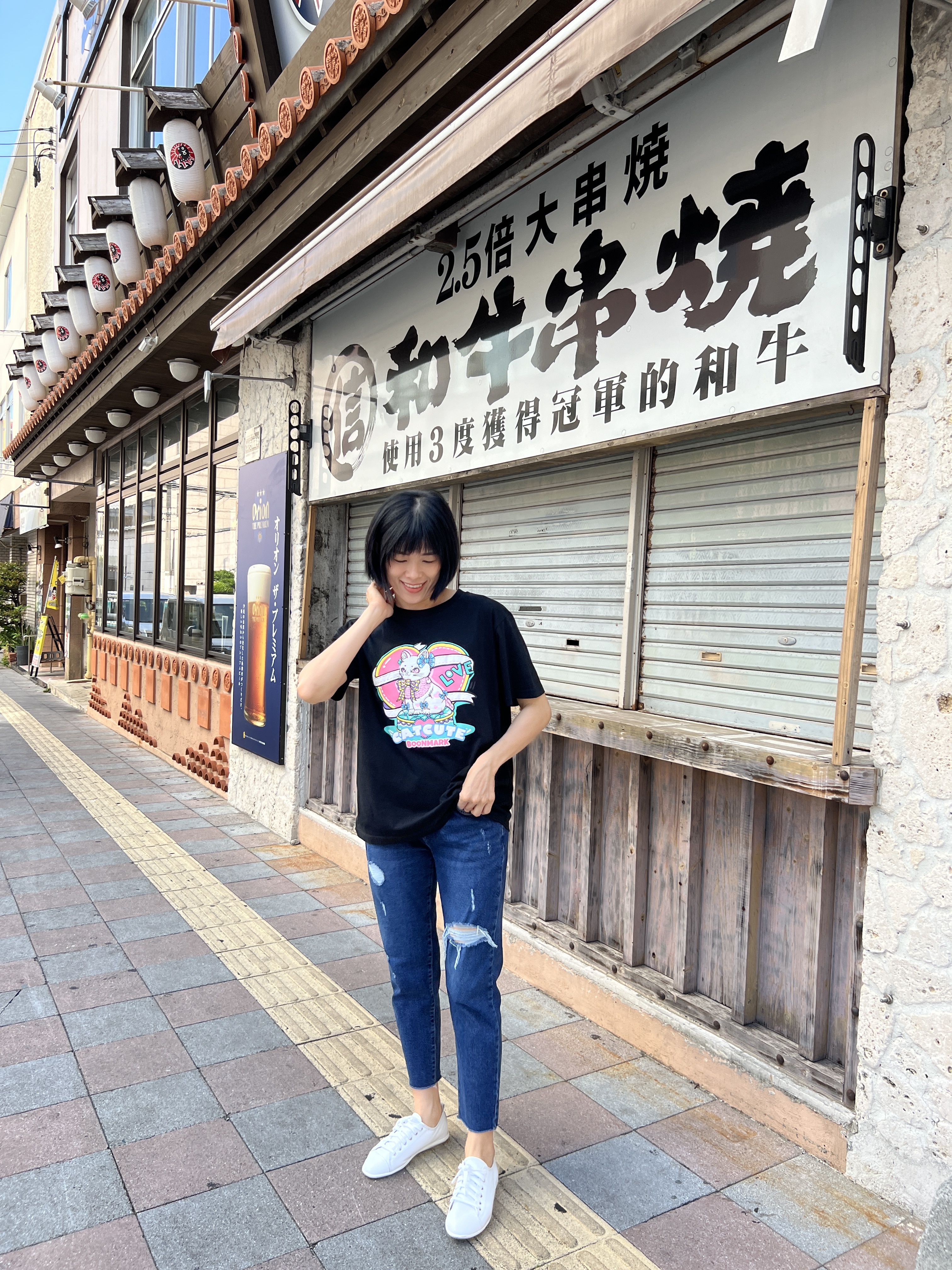 泰國可愛繽紛立體小貓造型T