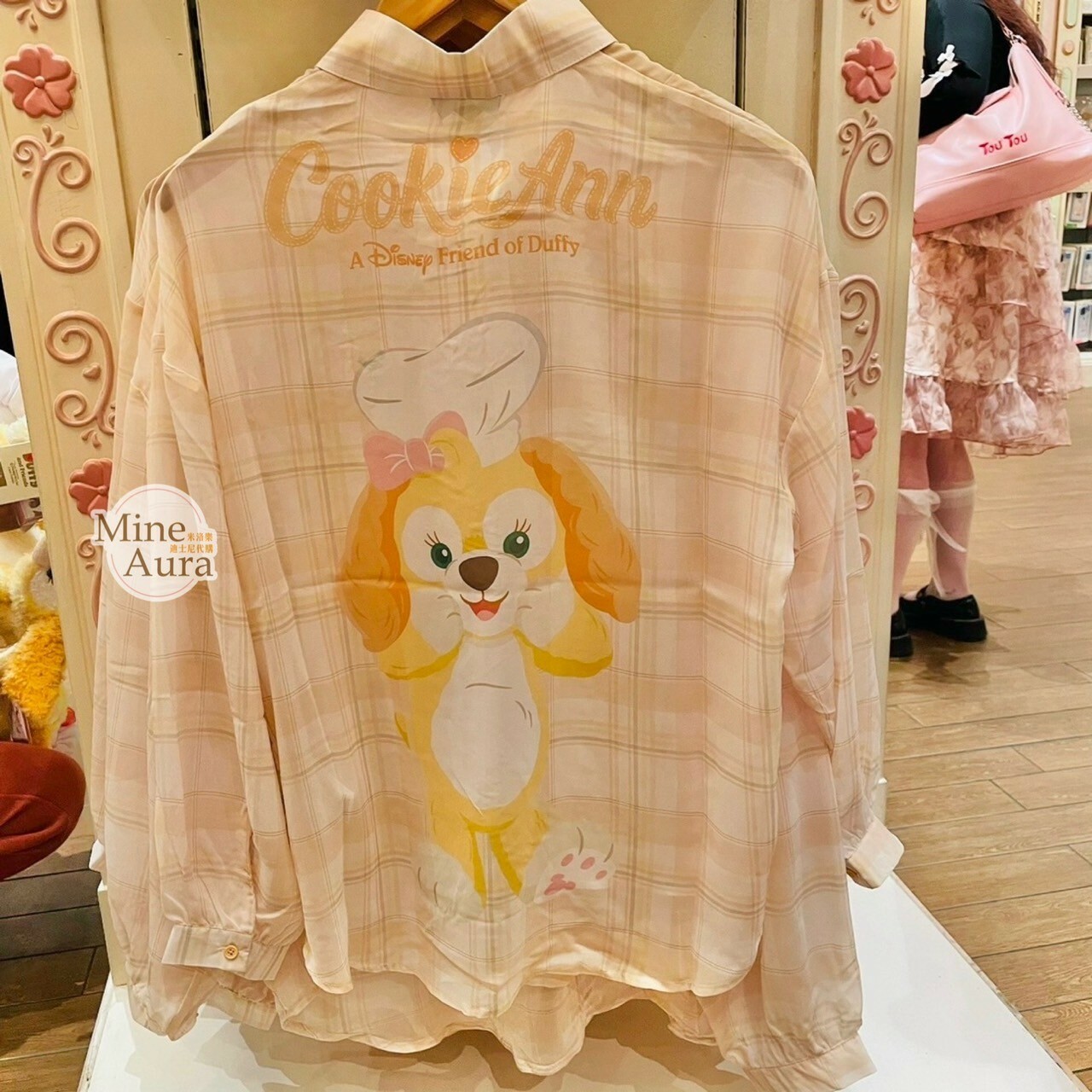 可琦安 餅乾 CookieAnn 格紋 雪紡 輕薄 襯衫 上衣 罩衫 外套 -上海迪士尼樂園