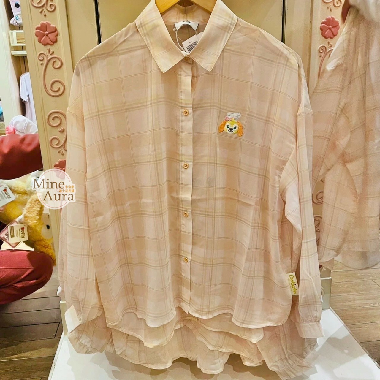 可琦安 餅乾 CookieAnn 格紋 雪紡 輕薄 襯衫 上衣 罩衫 外套 -上海迪士尼樂園