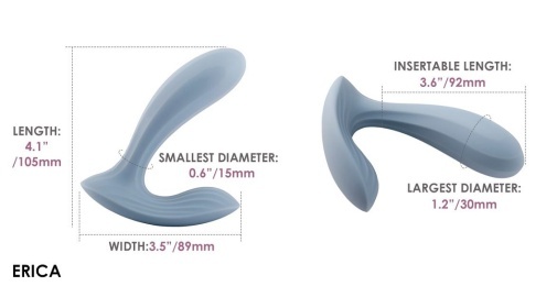 Svakom Erica 智能遙控可穿戴式震動器 - 灰藍色