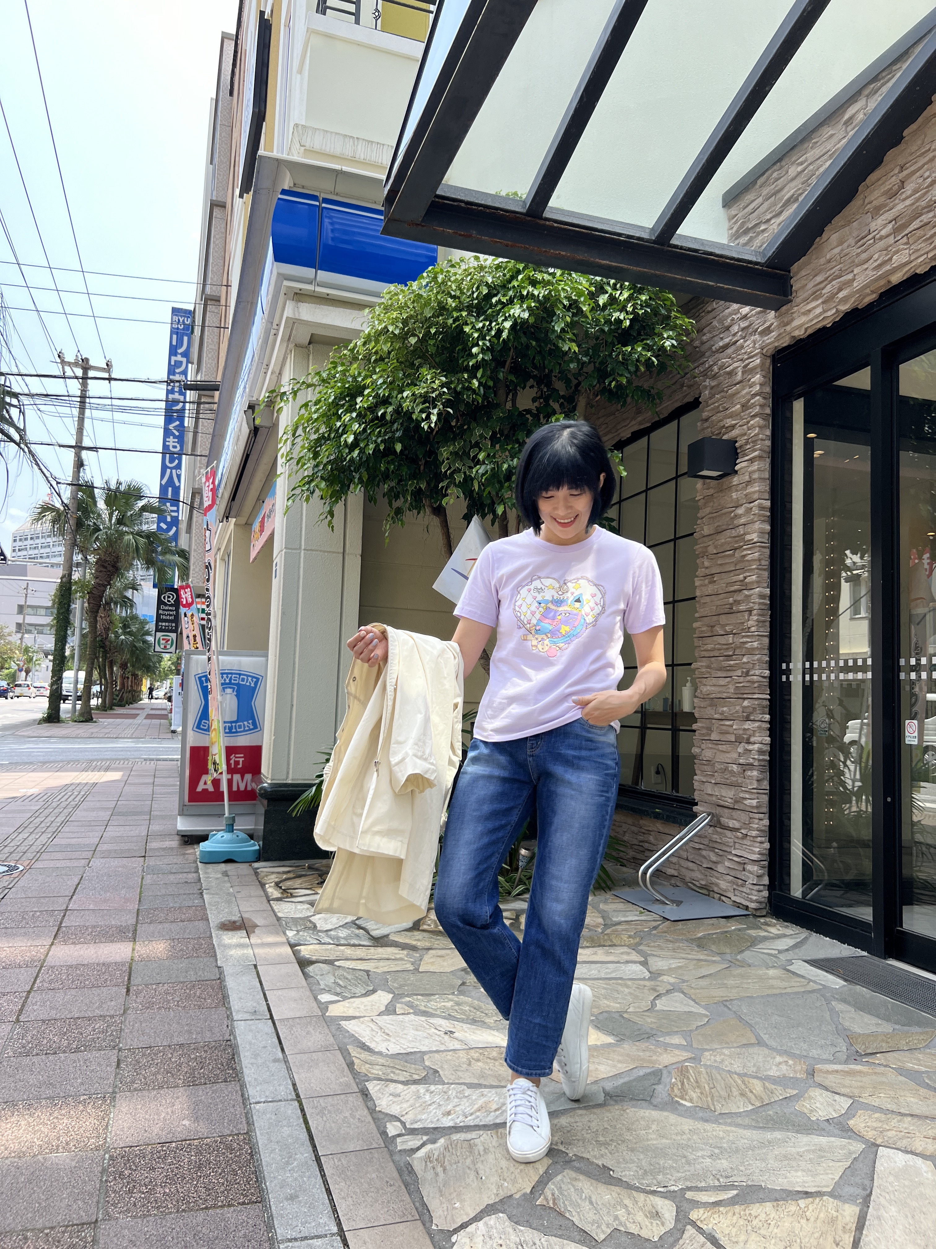 泰國繽紛少女心立體綿羊T (紫)