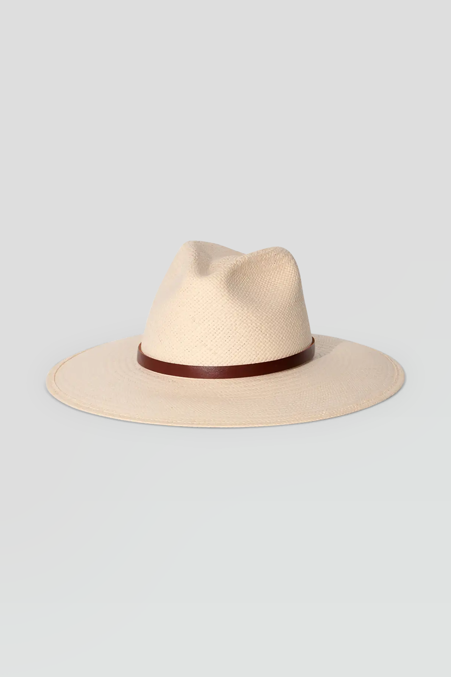 JANESSA LEONÉ｜JUDITH 藤編皮革飾帶紳士帽