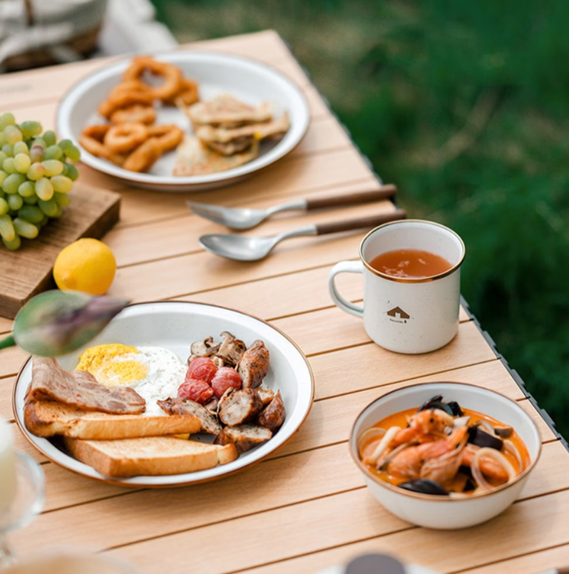 【Naturehike】 本真輕奢金邊琺瑯 杯/碗/盤 CW013