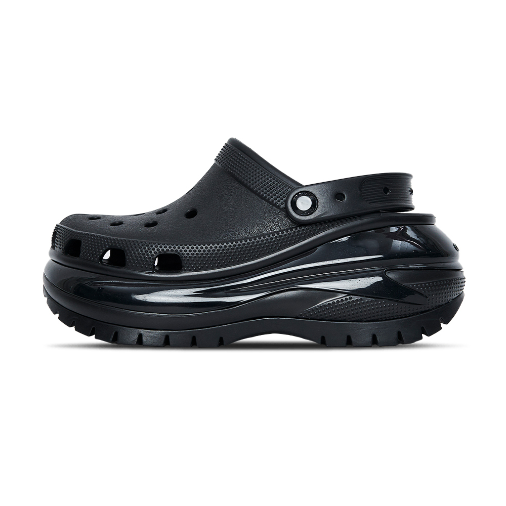 Crocs Mega Crush Clog 男女鞋 黑色 經典光輪 厚底 洞洞鞋 涼拖鞋 207988001