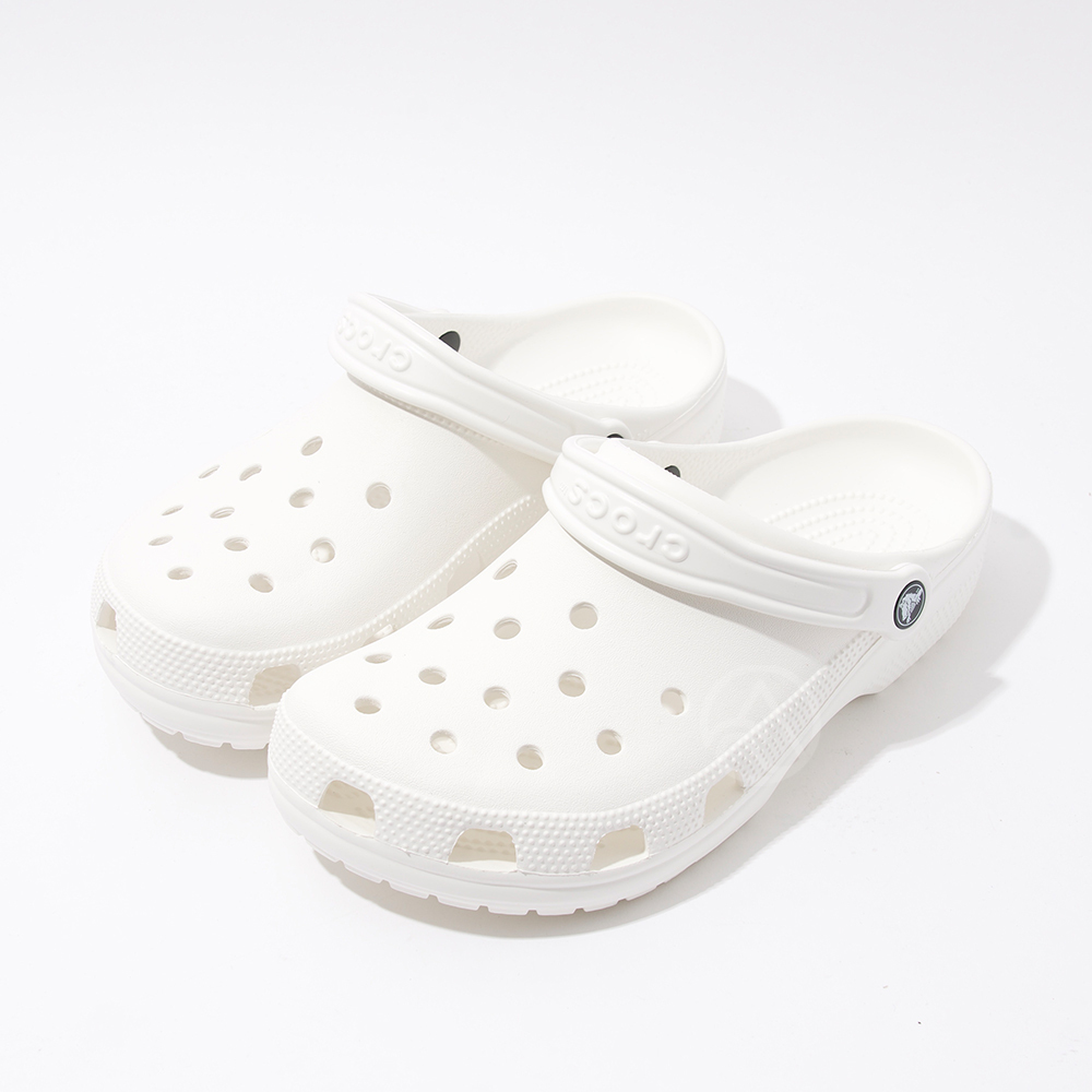 Crocs Classic WhiMolded 男鞋 女鞋 白色 洞洞鞋 布希鞋 卡駱馳 涼拖鞋 10001-100