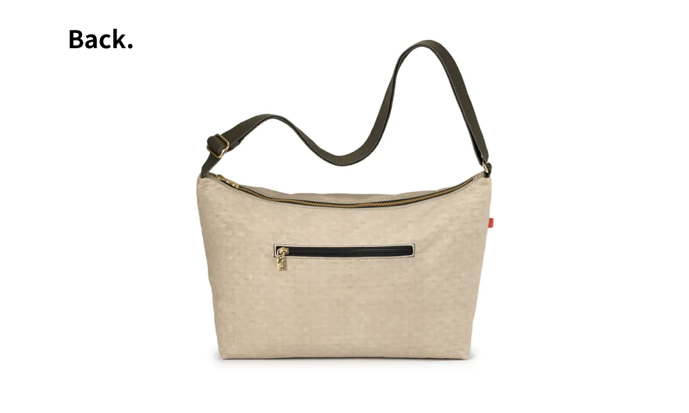 棕色斜背包 防潑水斜背包 跨肩包 斜肩包 男包 女包 包包推薦 包包品牌 休閒包款 Soldier 趣遊無邊斜背包 satana SOS2970-419 奶茶色 背面照