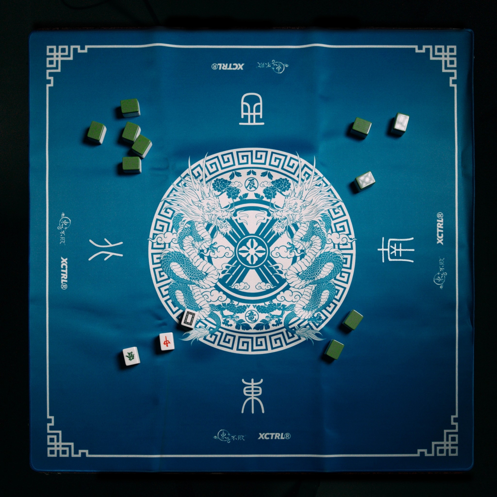 XCTRL x 東方不敗青花瓷龍麻將桌墊-藍