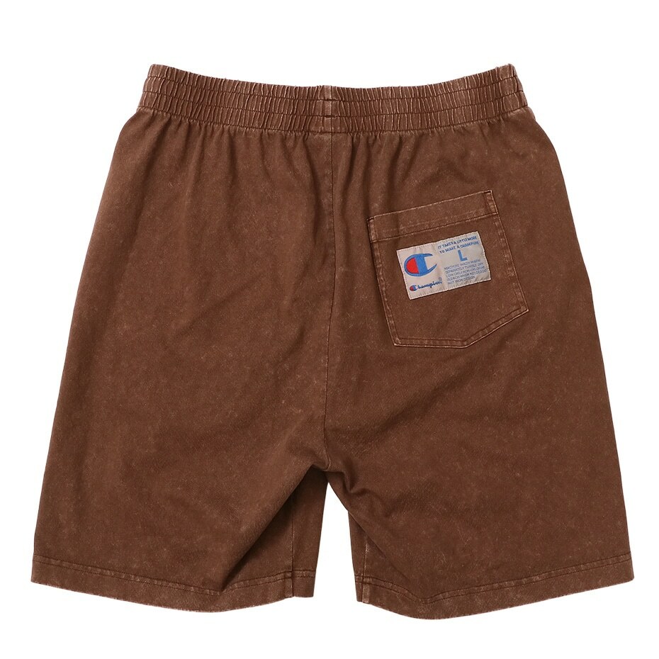 男款-復古色落 刺繡 New York 棉質短褲 -咖（C3-Z503-860）