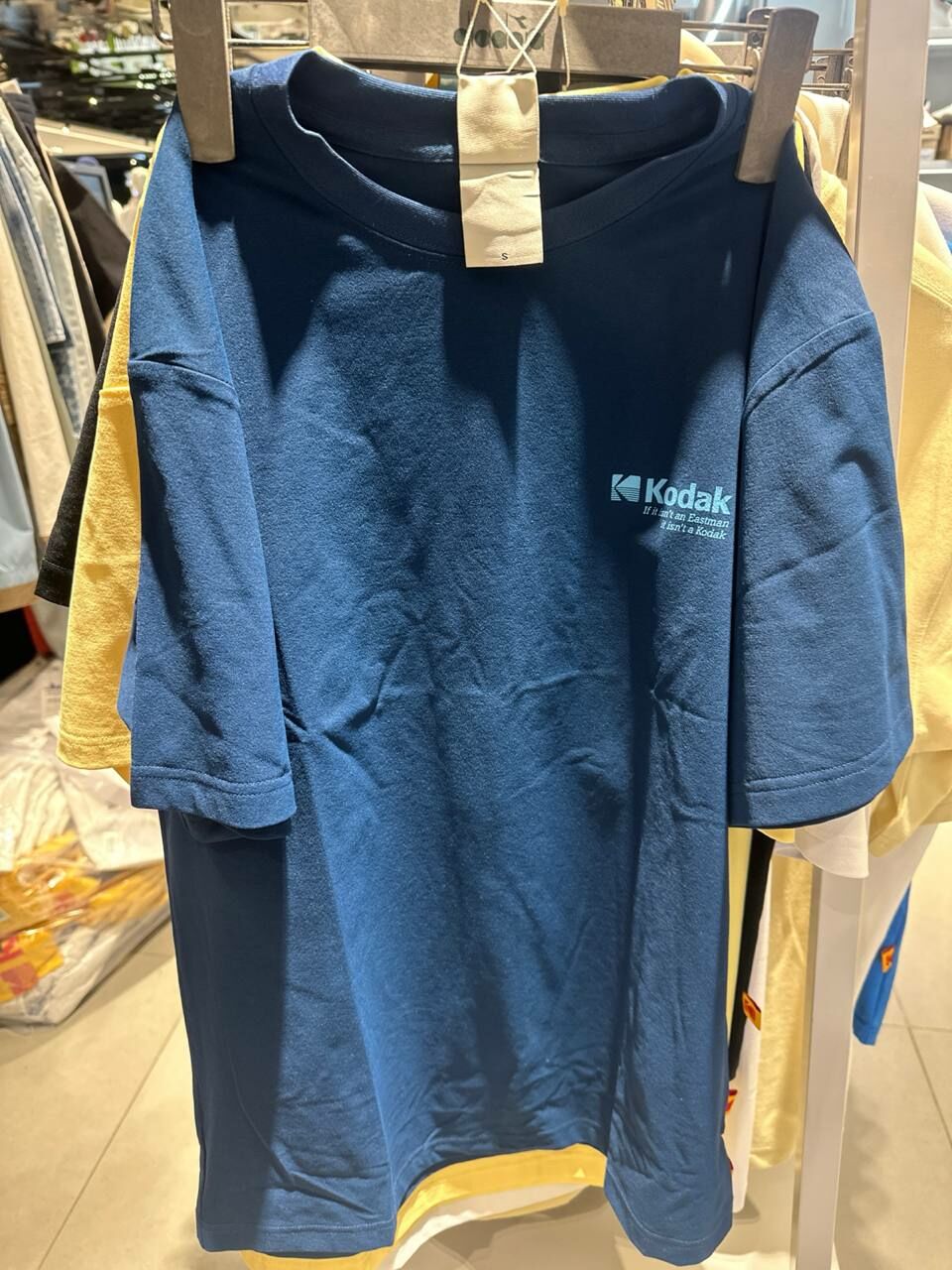 [S] KODAK COMMON ESSENTIAL WORDING SHORT SLEEVE T-SHIRT,NAVY, K3223ERS37-NVY (SKD22)