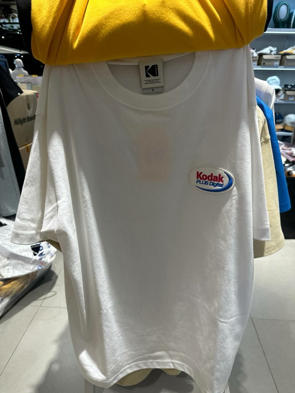 [S] KODAK BACK MESH BIG WORDING LOGO SHORT SLEEVE T-SHIRT,WHITE, K3323LRS32-WHT (SKD21)