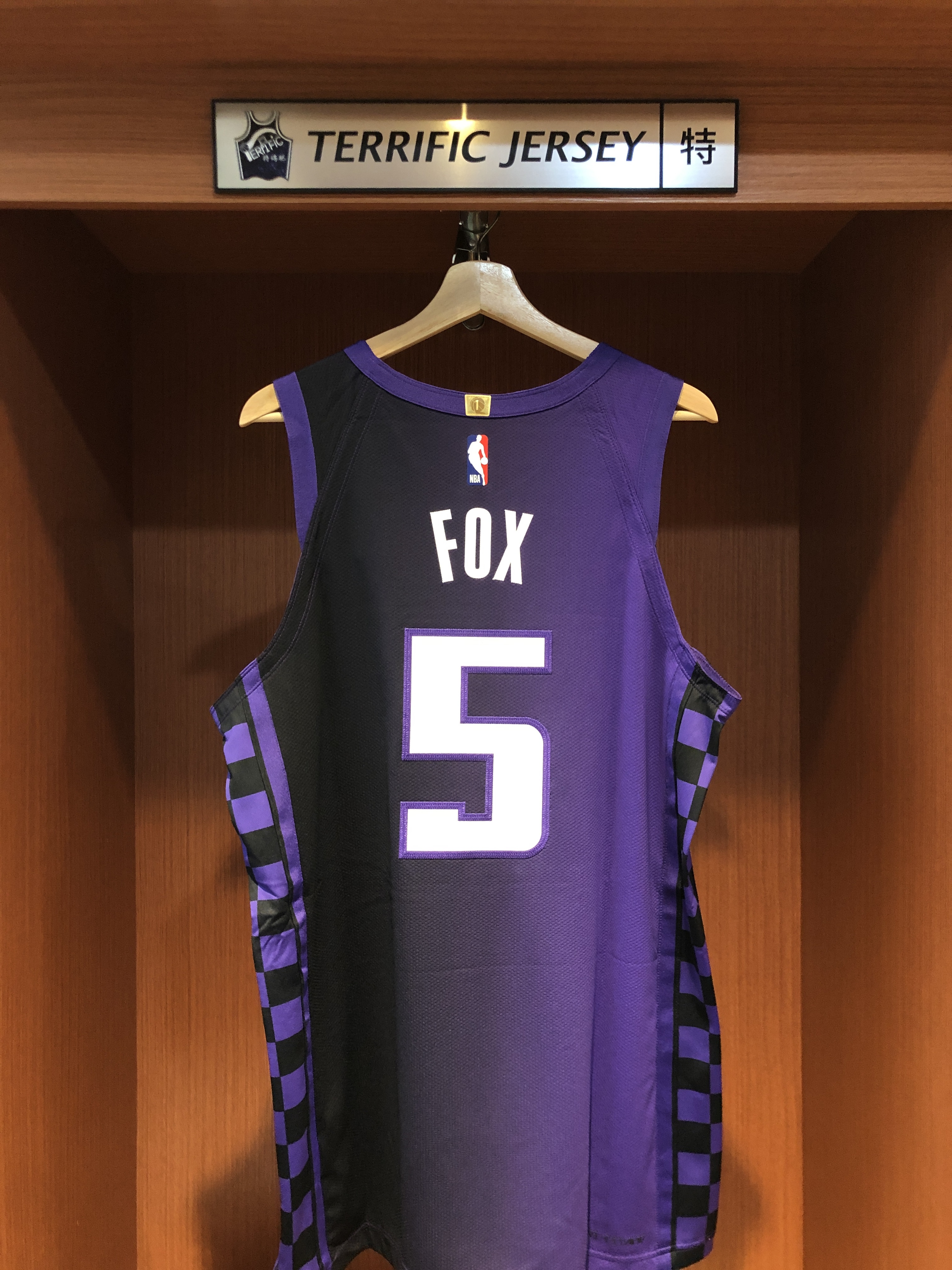 NBA球衣 De'aaron Fox 沙加緬度國王紫 Statement Jordan Authentic 球員版 電繡 含贊助商標 全新