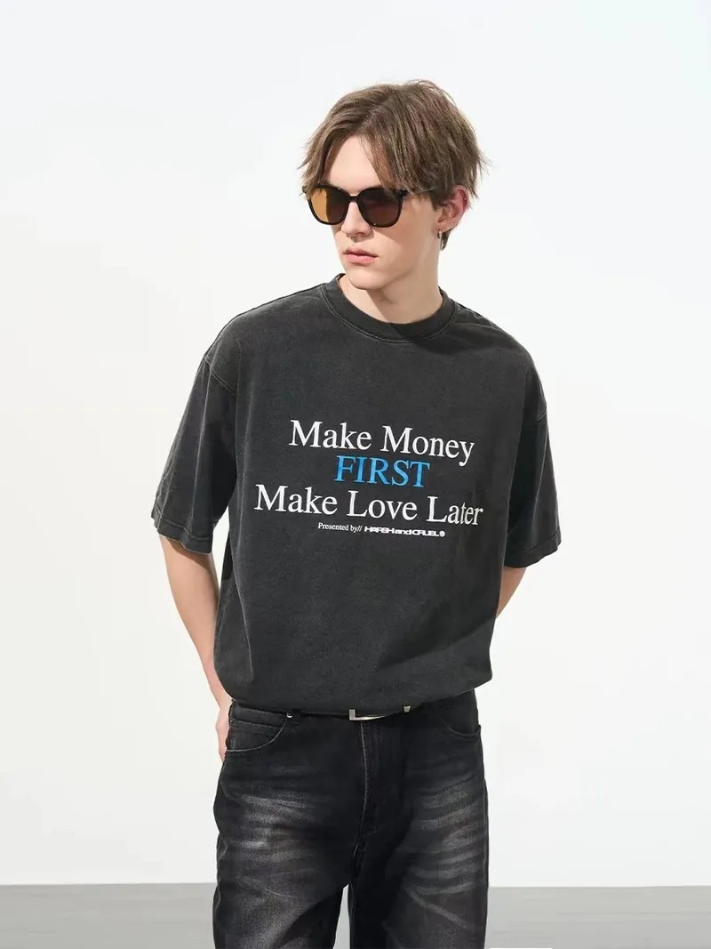 Harsh and Cruel 24SS 字母標語排版 短袖 HL241020014