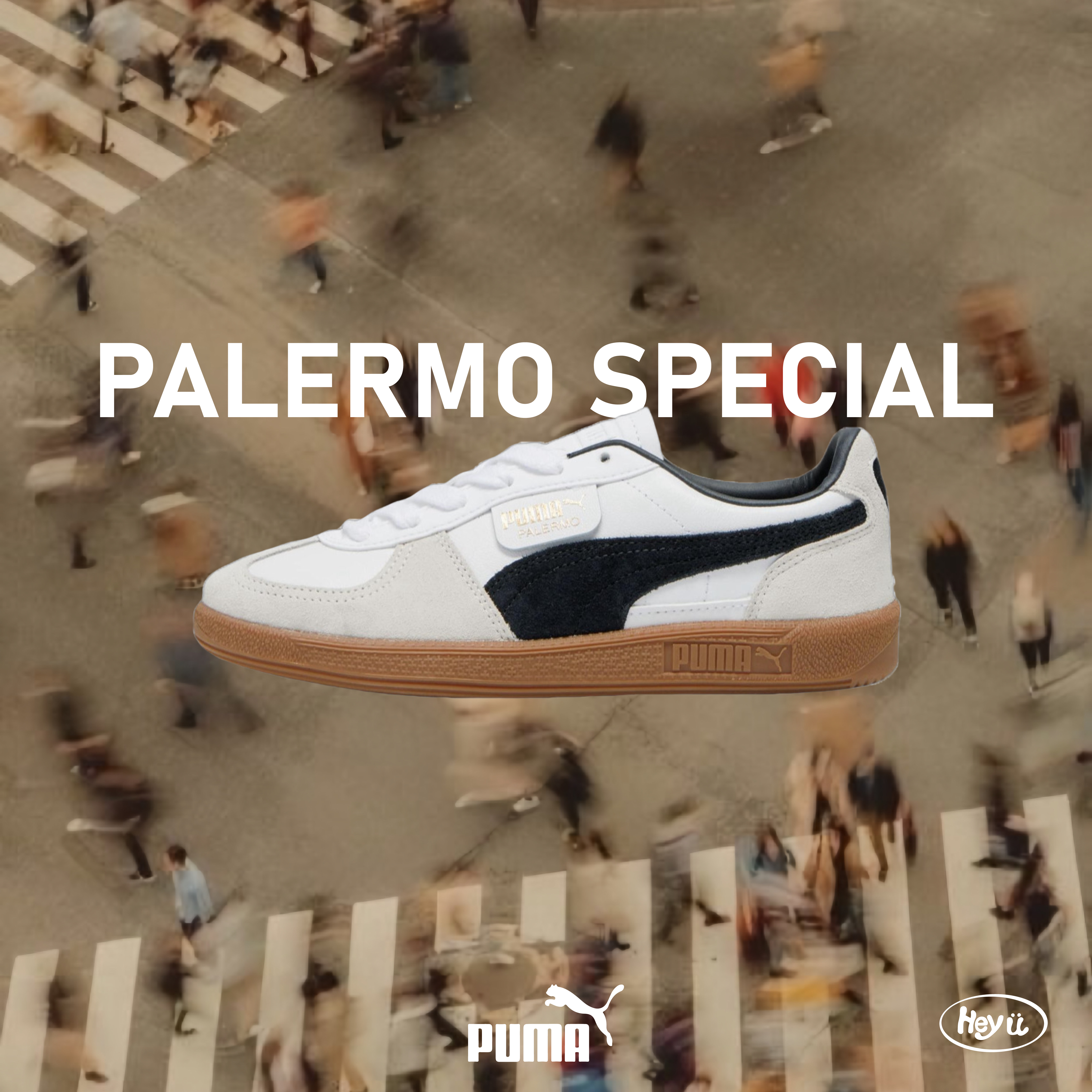 <IVE同款> PUMA Palermo Special (白灰黑)