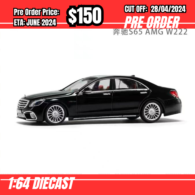 RS-$150 * Fine Works * 1:64 S65 AMG W222 Black [OD25/04]