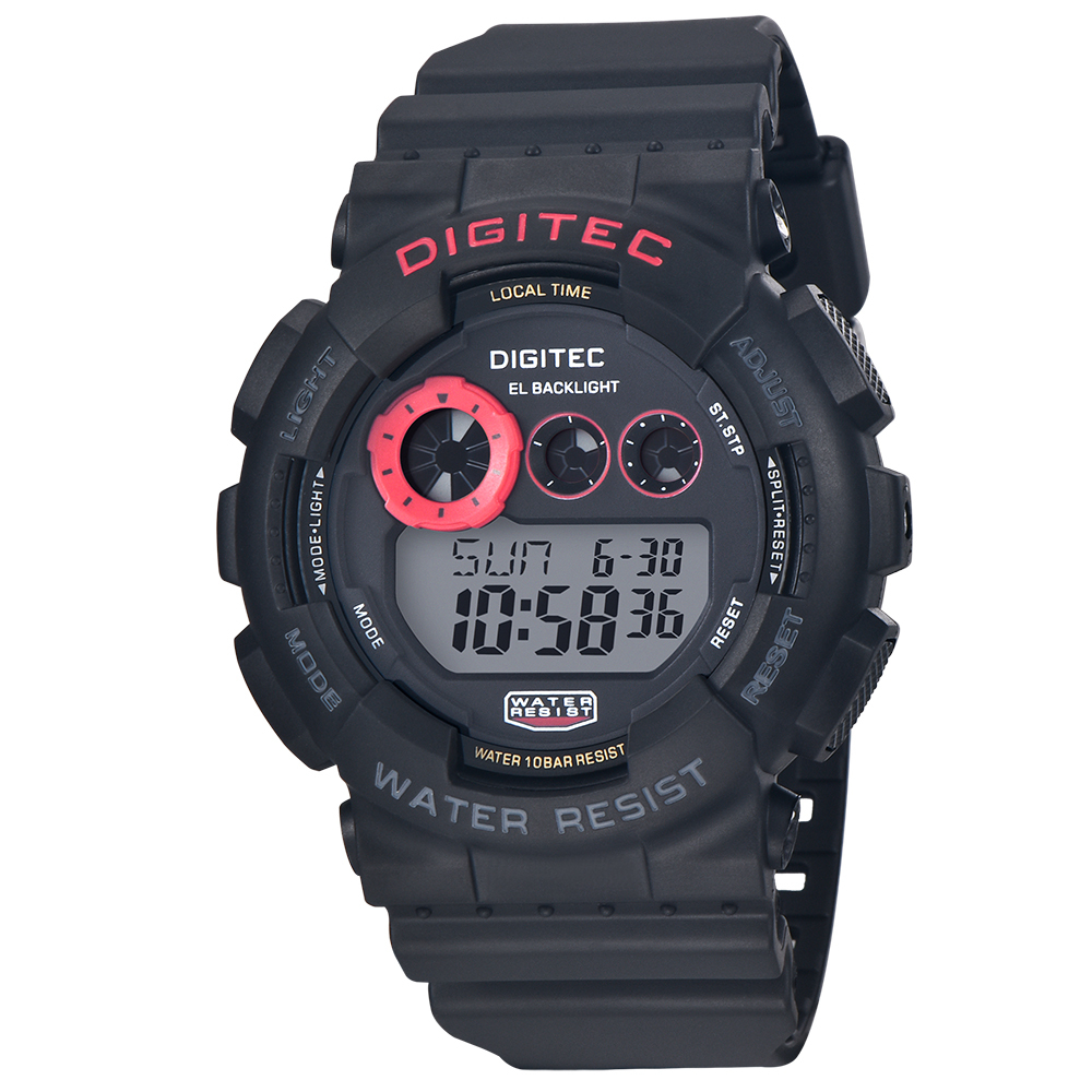【DIGITEC 數碼科技】DG-5021T* 多功能 LED背光 矽膠 數位電子錶 手錶 -