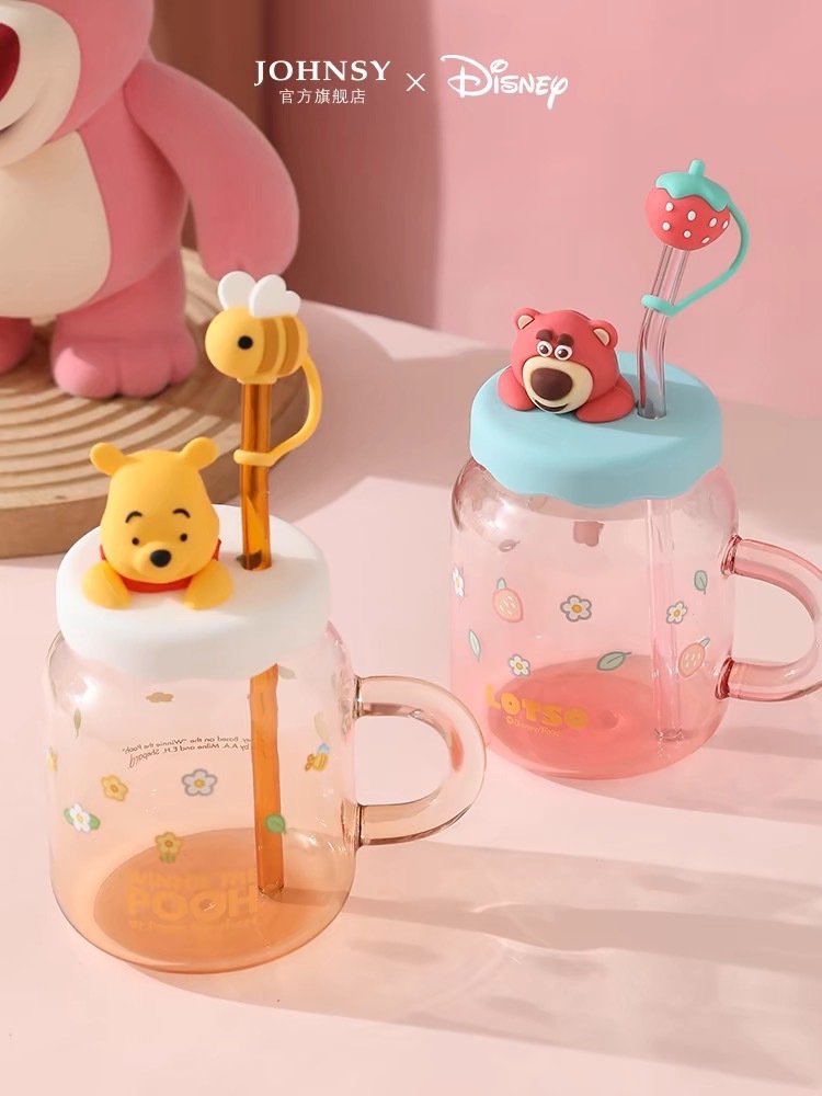 #預購 BJY STORE 迪士尼 夏日限定 維尼熊 草莓熊吸管杯 陶瓷杯