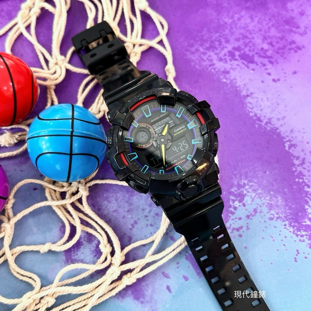 【G-SHOCK】電競美學虛擬虹光大錶徑雙顯錶GA-700RGB-1A 53.4mm 現代鐘錶