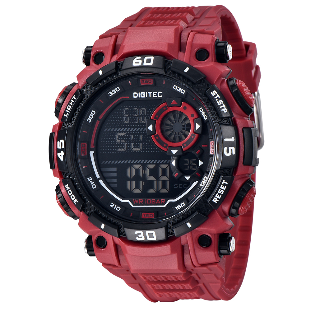 【DIGITEC 數碼科技】DG-5030T* 多功能 LED 矽膠 數位電子錶 手錶 -