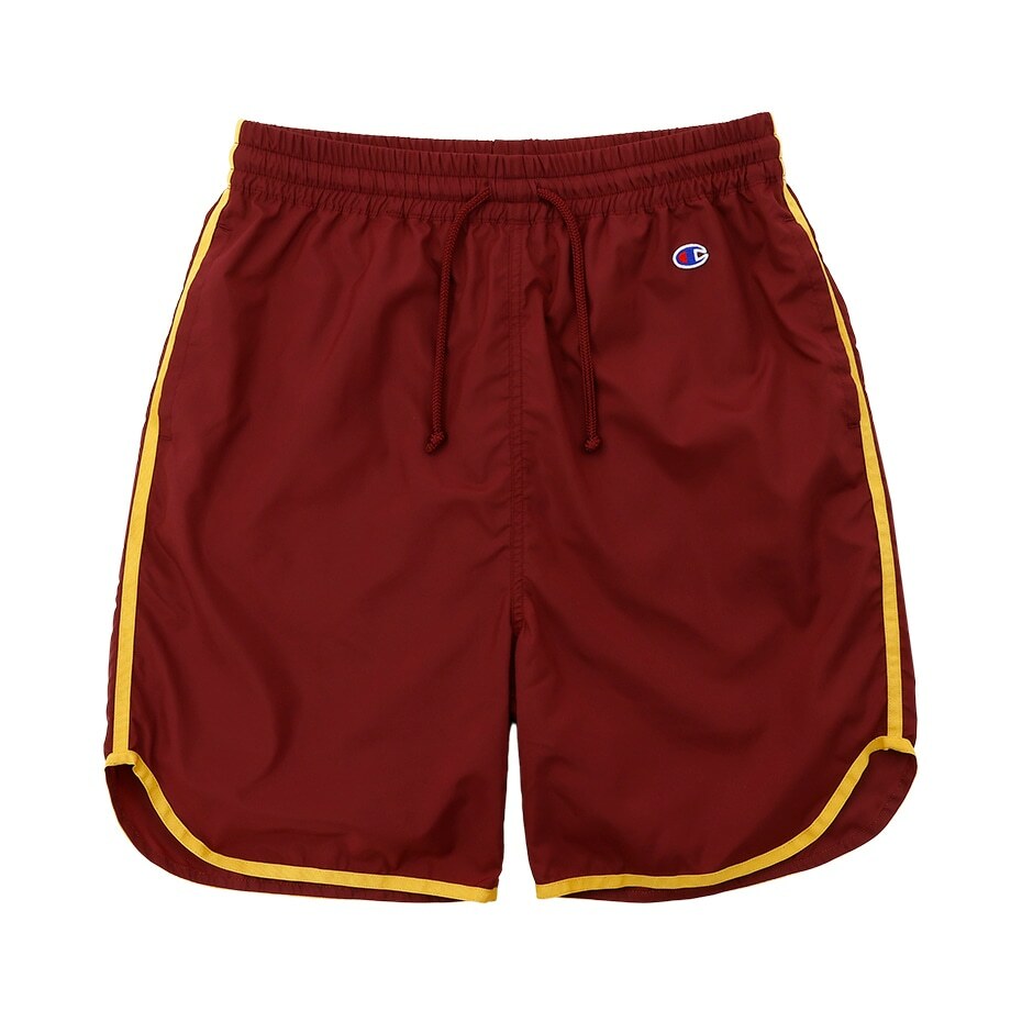 男款-CASUAL 邊條運動短褲-紅色（C3-Z511-109）