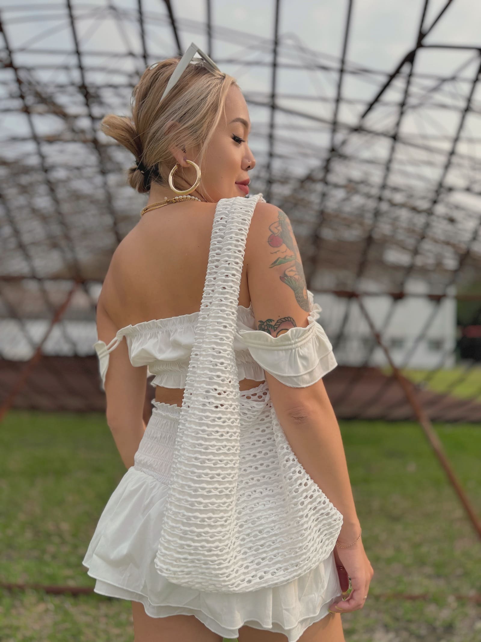 慵懶棉質空氣感簍空包