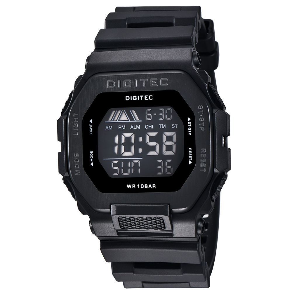 【DIGITEC 數碼科技】DG-5050T* 多功能LED背光矽膠數位電子錶-