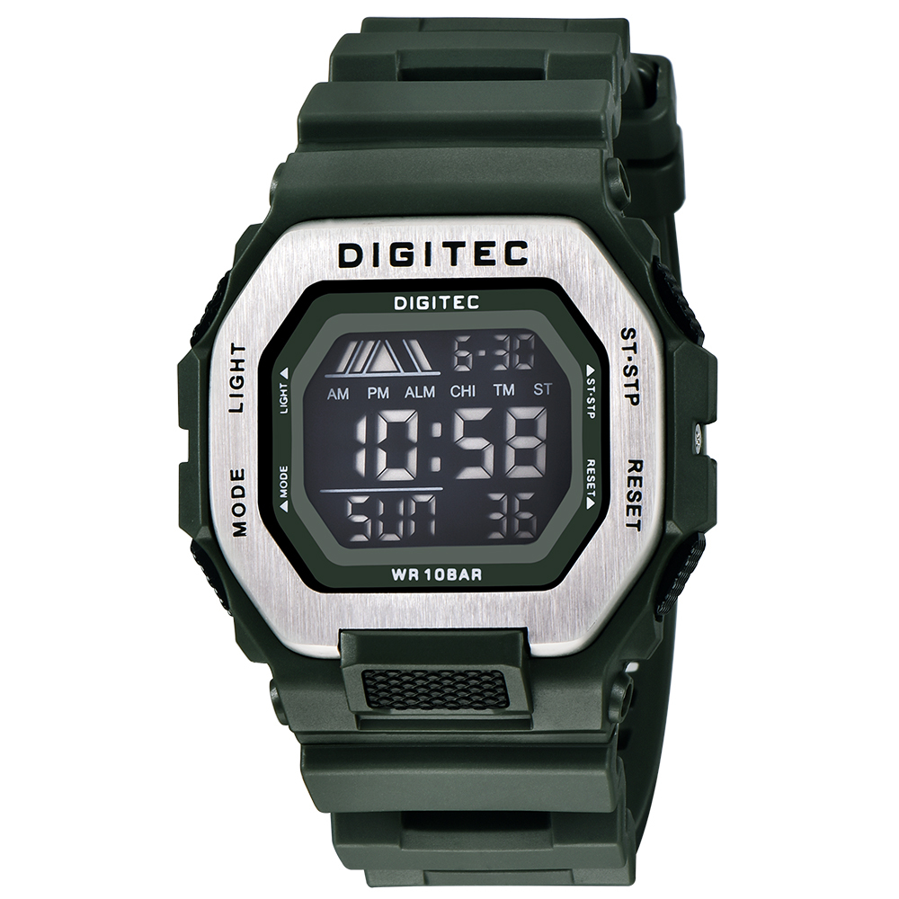 【DIGITEC 數碼科技】DG-5050T* 多功能LED背光矽膠數位電子錶-