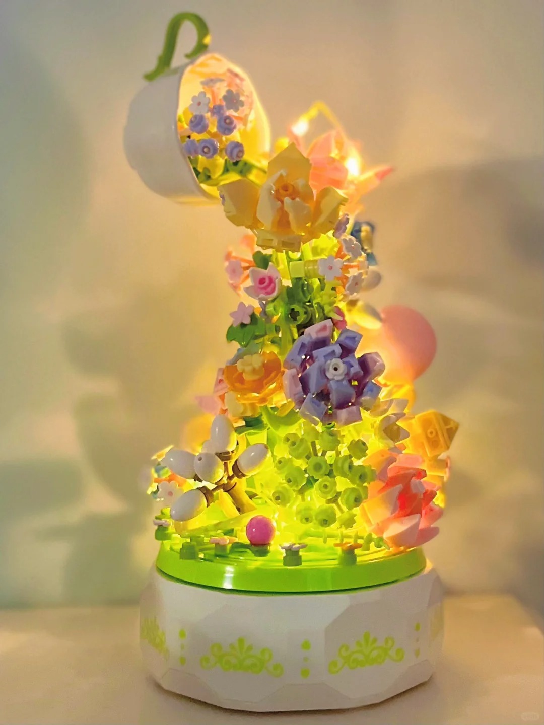 #現貨 瀑布花海音樂盒 積木 樂高