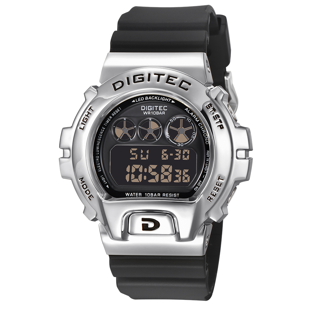 【DIGITEC 數碼科技】DG-5078T* 多功能LED背光矽膠數位電子錶*