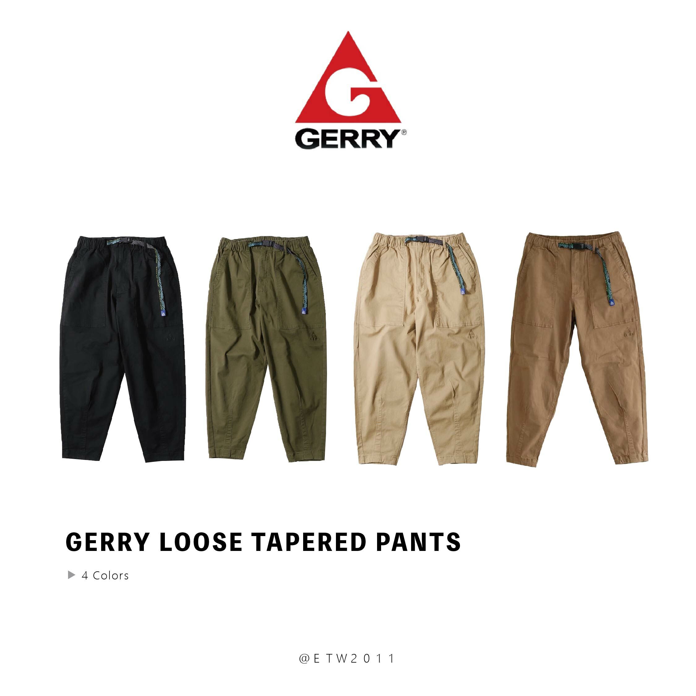 ☆ETW☆【EASY TO WEAR】GERRY LOOSE TAPERED PANTS 刺繡LOGO 大口袋 錐形 長褲 日本支線