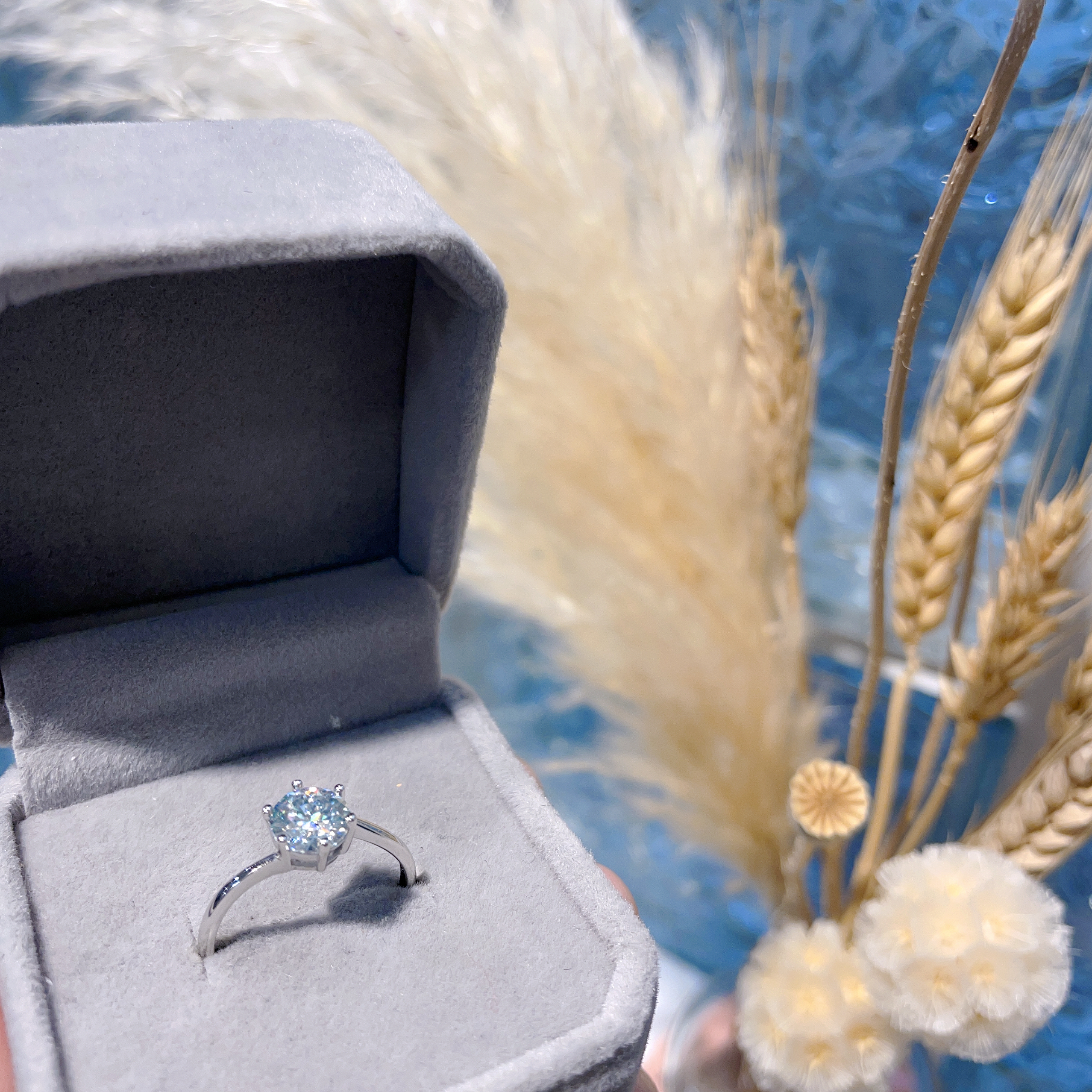 E418 莫桑戒指 1.00ct