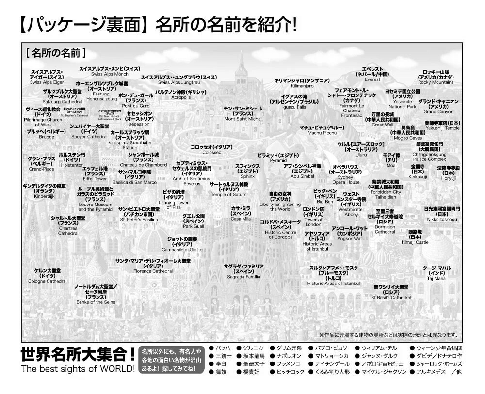 大量世界著名景點！ (迷你尺寸)