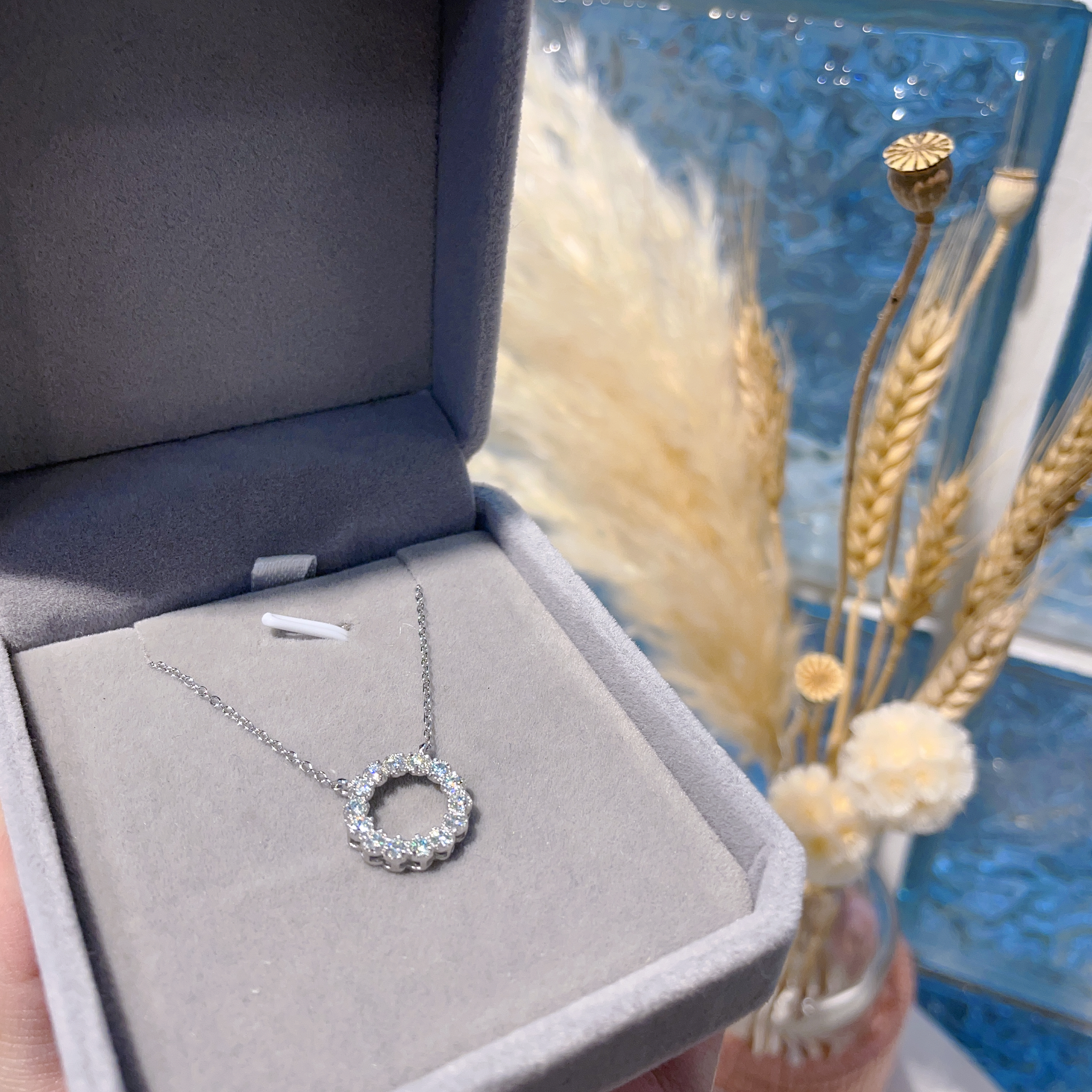 E429 莫桑圈圈頸鏈 0.10ct