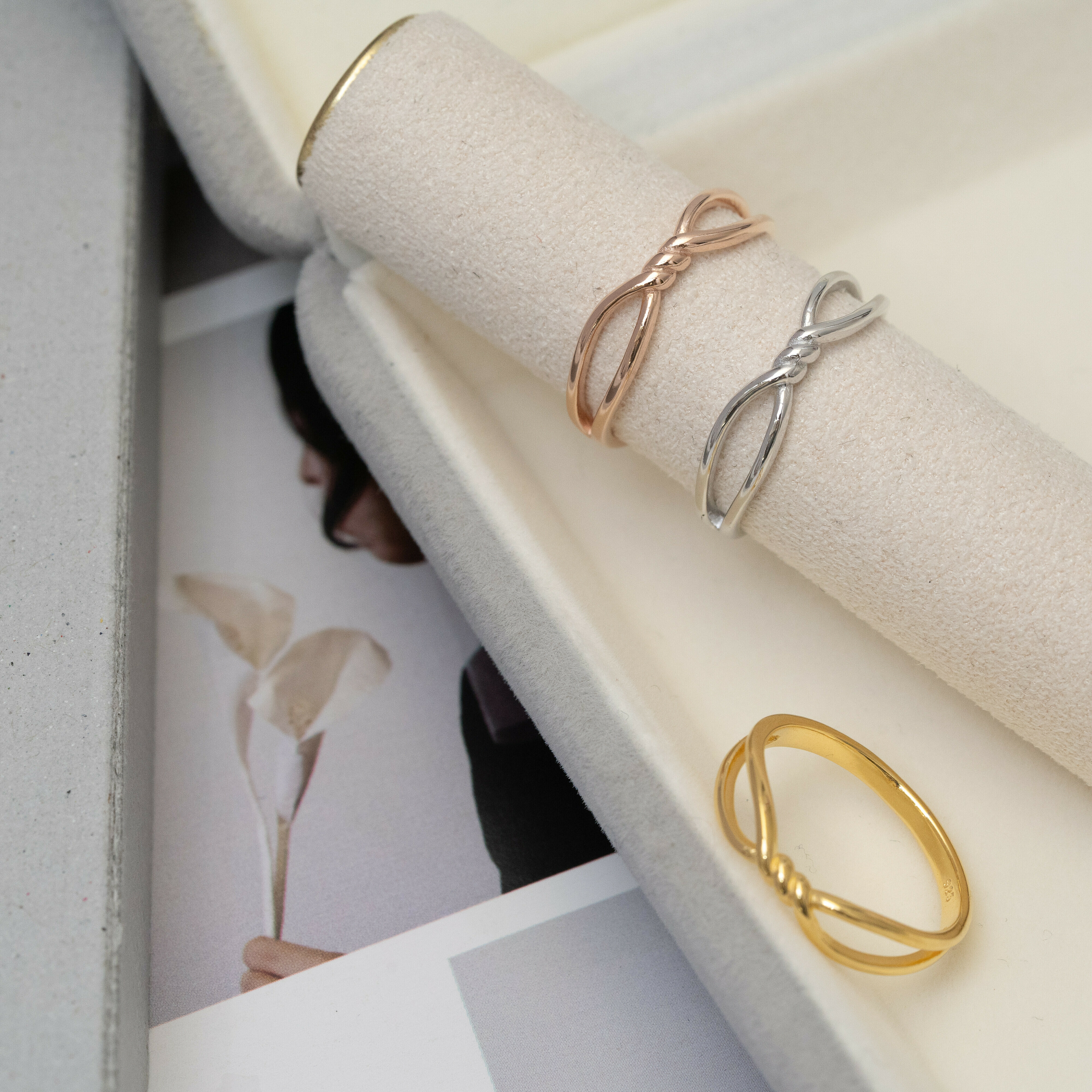 八字型麻花戒指 svr21