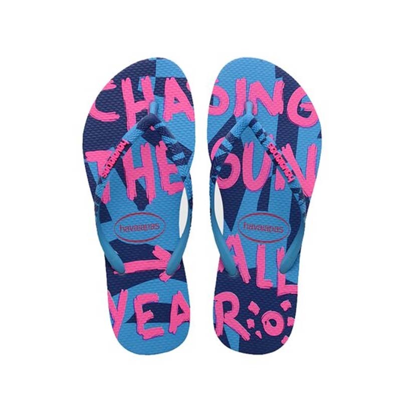 Havaianas Top Mix Flip Flops 人字拖 海灘鞋 巴西 滿版文字 女款 4144534-0212W [台灣現貨]