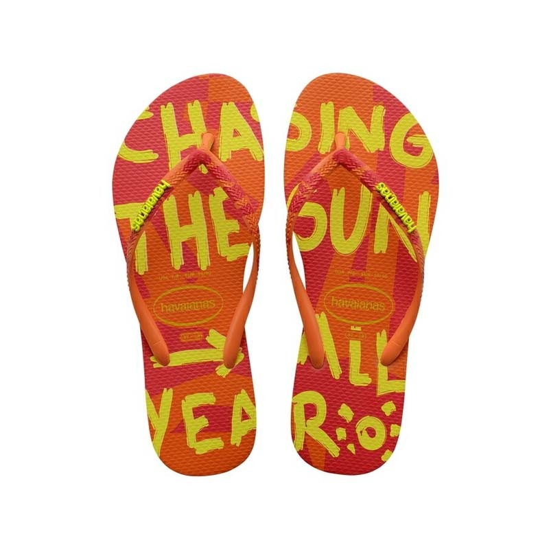 Havaianas Top Mix Flip Flops 人字拖 海灘鞋 巴西 滿版文字 女款 4144534-5735W [台灣現貨]