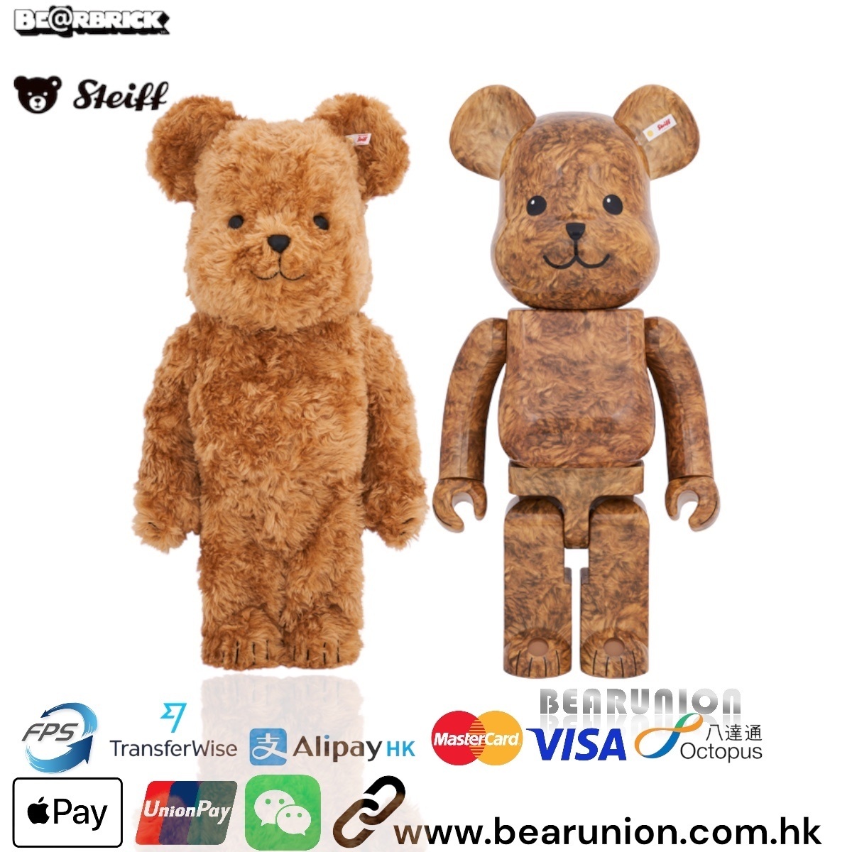 🎏預訂🎏Bearbrick 1000% Steiff 70PB