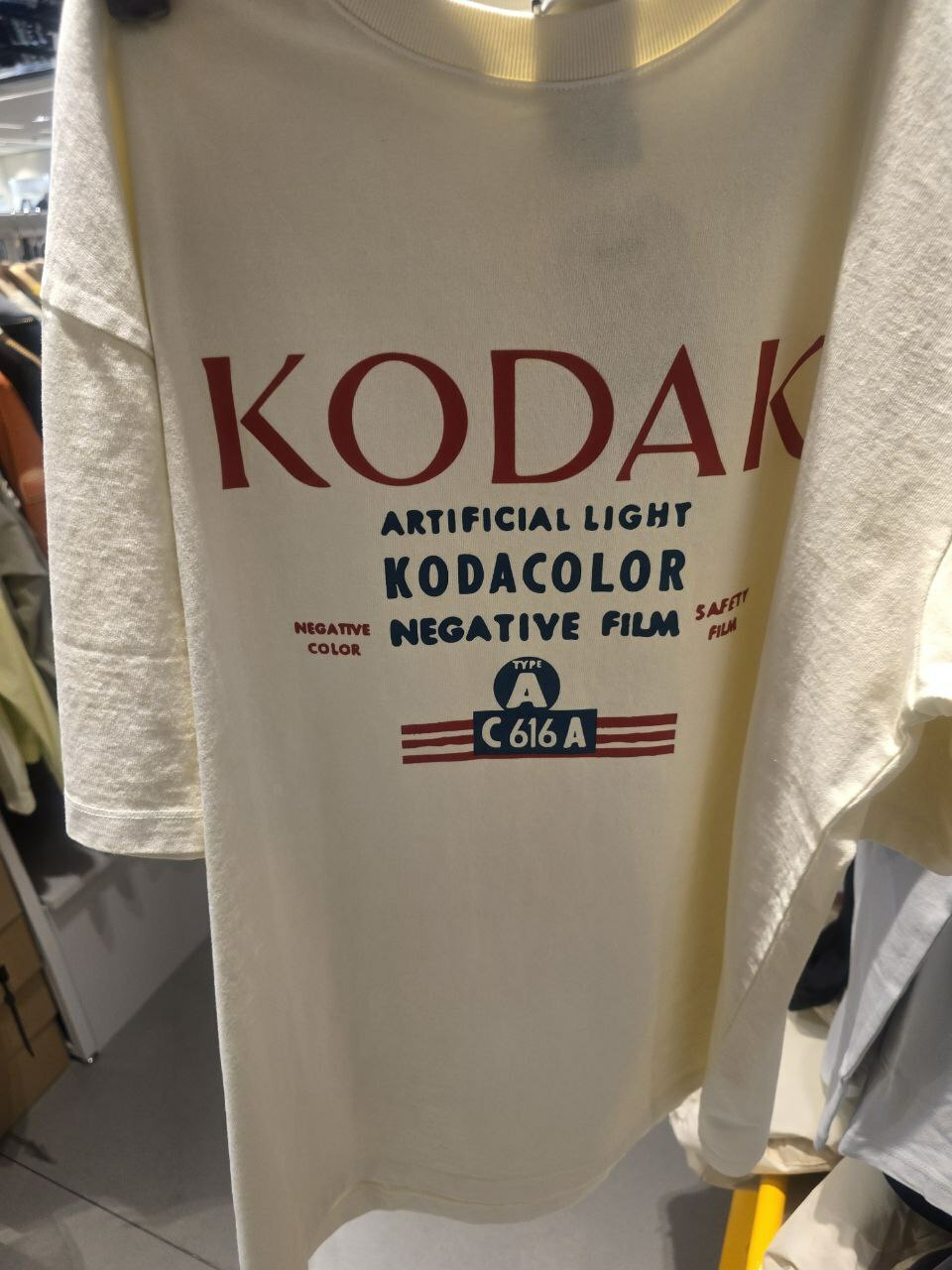 [S] KODAK PIGMENT DYING OVERFIT SHORT SLEEVE T-SHIRT,IVORY, K3223LRS38-IVR (SKD33)