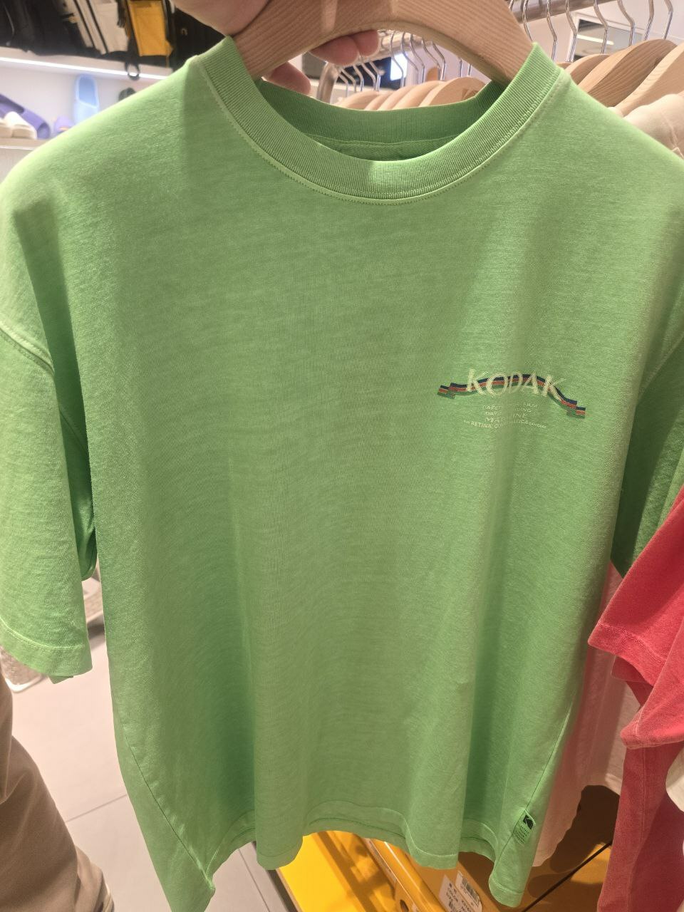 ★KODAK★ Cinekodak Pigment Dying Short Sleeve T-shirt GREEN S] KODAK CAMERA CLUB PIGMENT SHORT SLEEVE T-SHIRT MEN'S