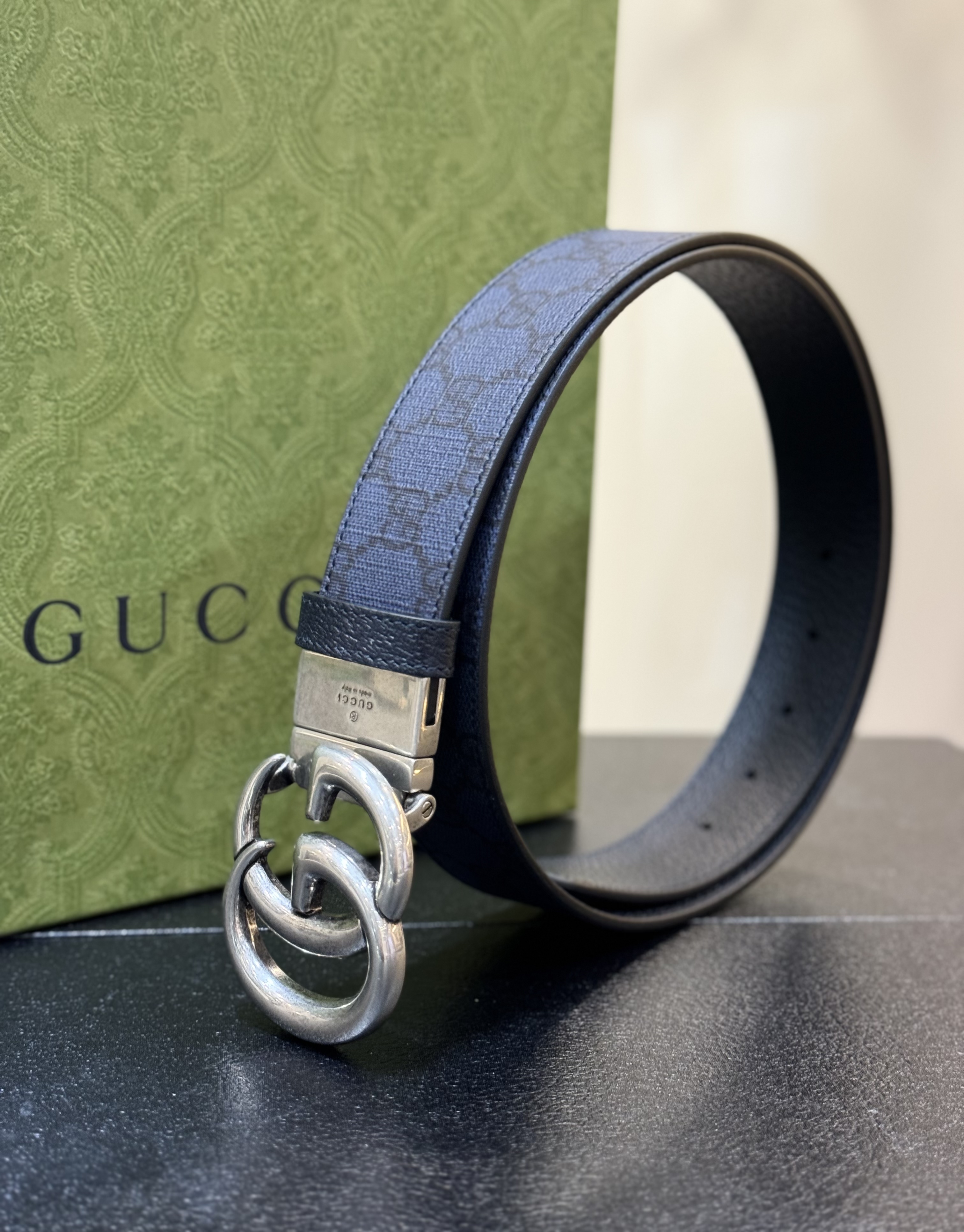 Gucci 627055 FACJT GG Marmont 雙面皮帶