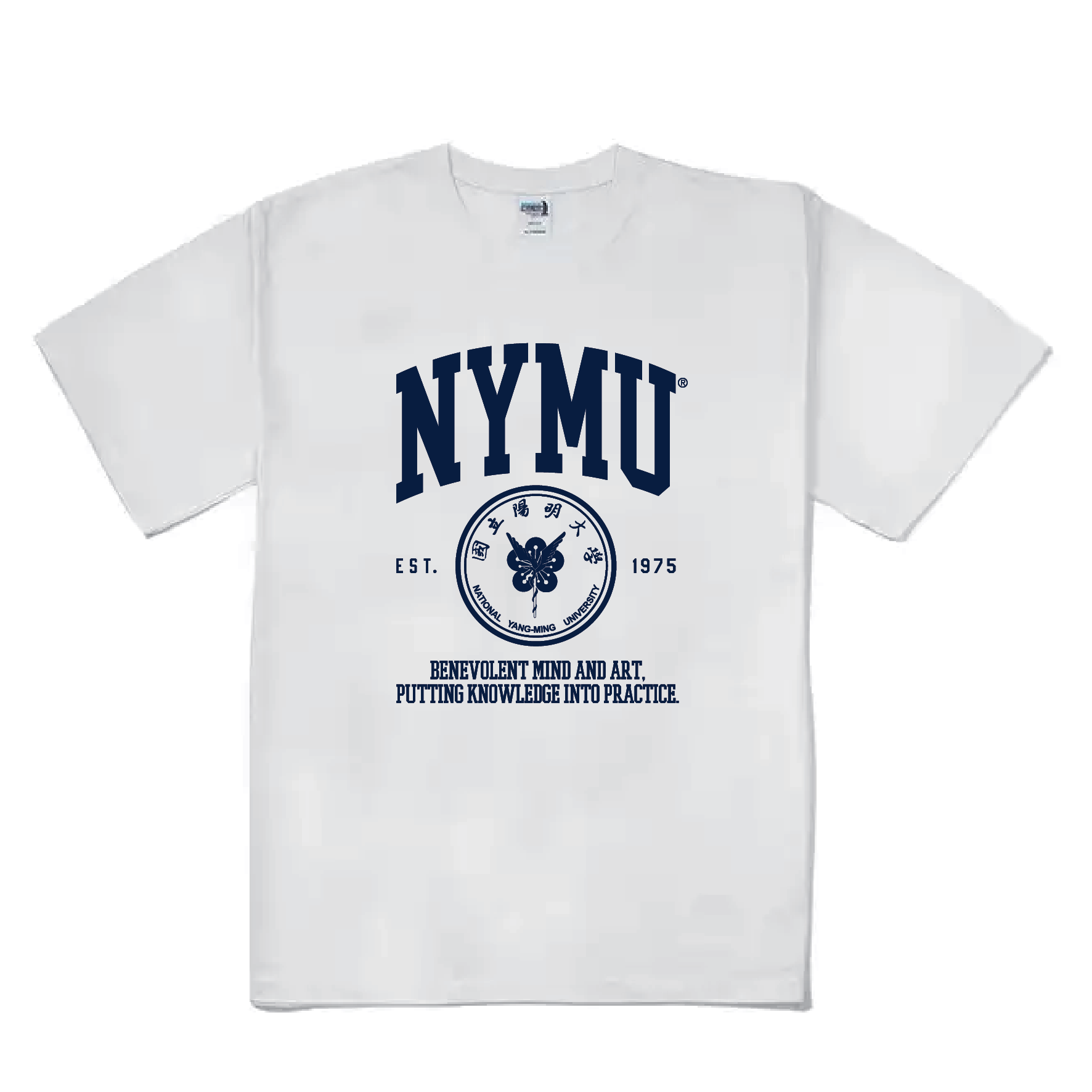 陽明大學校徽傳奇款 重磅T-Shirt (白色)【預購】5/5陽明日現場販售