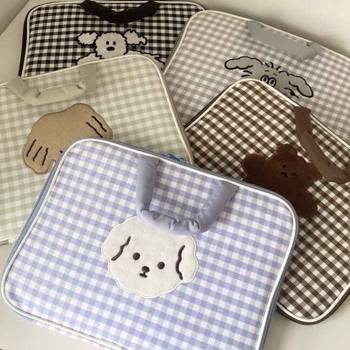 《42515》格子小動物手提款ipad/電腦包