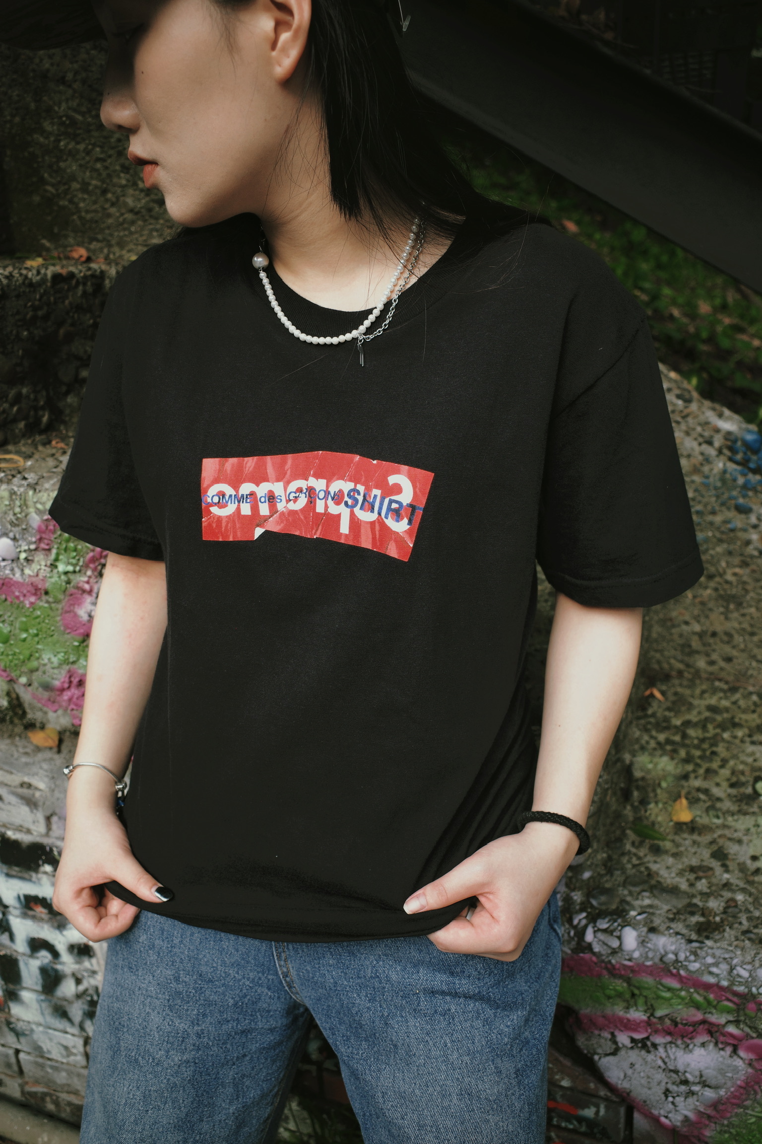 <快速出貨>Supreme CDG 聯名 BOX LOGO 短踢 黑