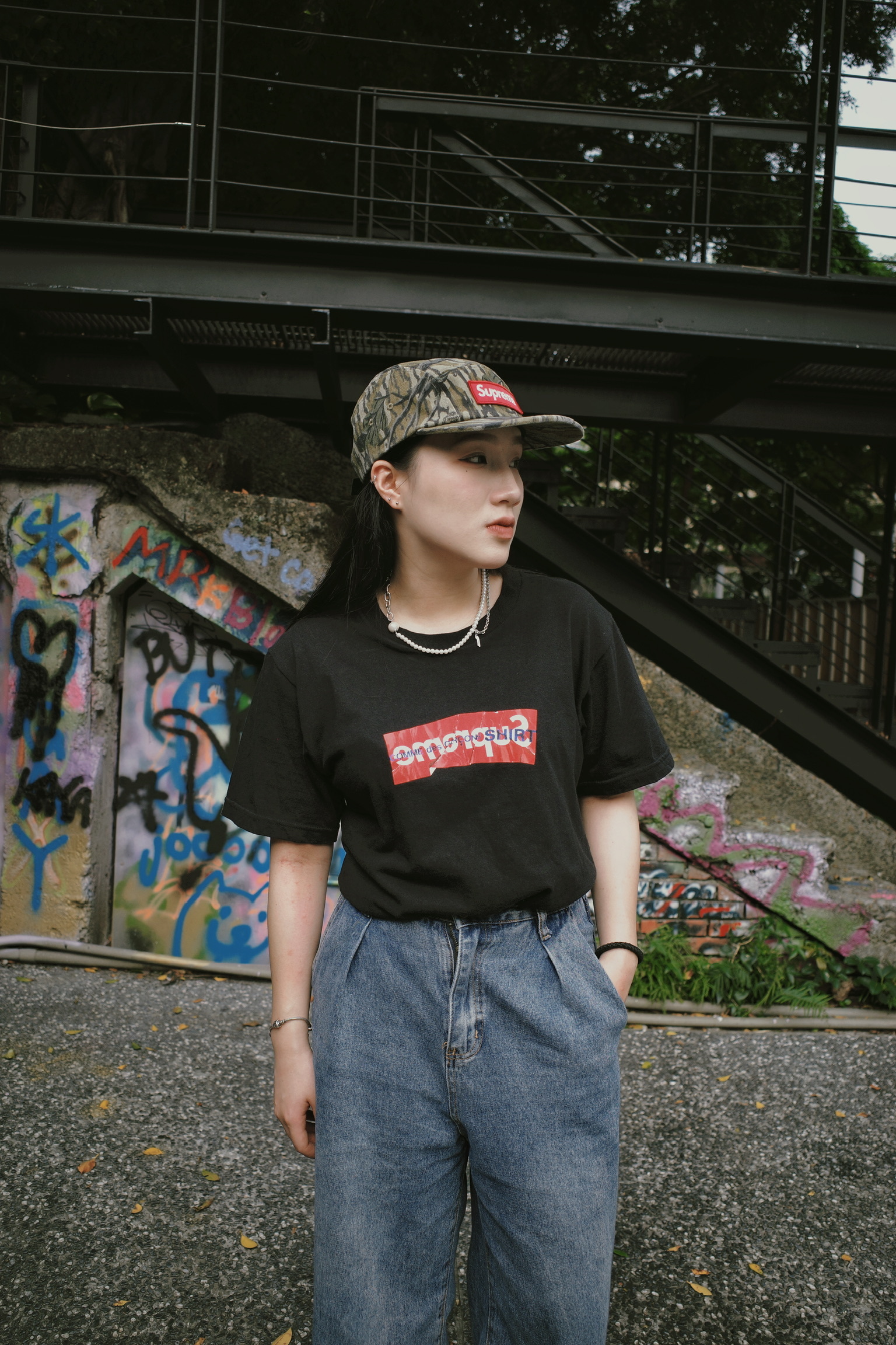 <快速出貨>Supreme CDG 聯名 BOX LOGO 短踢 黑